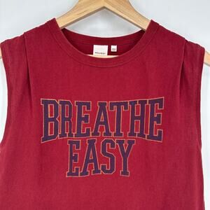 MOUSSY Vintage Graphic Print Muscle Tee Cropped Sleeveless Tank Top